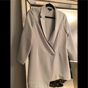 Topshop light blue blazer dress